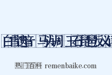 白雪遗音·马头调·玉石琵琶反义词是什么意思的图片